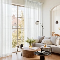 Voilages de luxe en mélange poly-linens, anti-UV, filtrant la lumière, sur mesure, pour villas et projets hôteliers