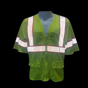 Gilet de travail haute visibilité CITICITY pour géomètres, réfléchissant, avec fermeture éclair sur le devant, bicolore, manches en maille, avec poches - Product Image 4
