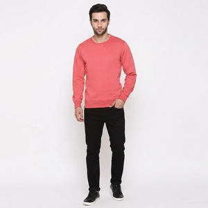 Nouveau design 2026 – Sweat-shirt homme col rond 100 % coton, manches longues, entièrement doublé Sherpa, brodé, hiver, faible MOQ - Product Image 1