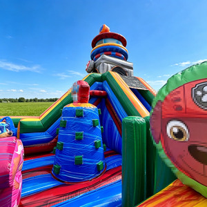 Château gonflable de <span class=keywords><strong>patrouille</strong></span> canine de qualité commerciale, matériau PVC 0,55 mm, capacité 500 kg, souffleur inclus, installation facile, garantie 3 ans, extérieur - Product Image 2