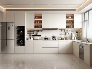 CBMmart Set Completo di Mobili da Cucina Moderni su Misura con Finitura Laccata e <span class=keywords><strong>Isola</strong></span>, Alta Qualità, Supporto per Disegni di Progettazione - Product Image 5