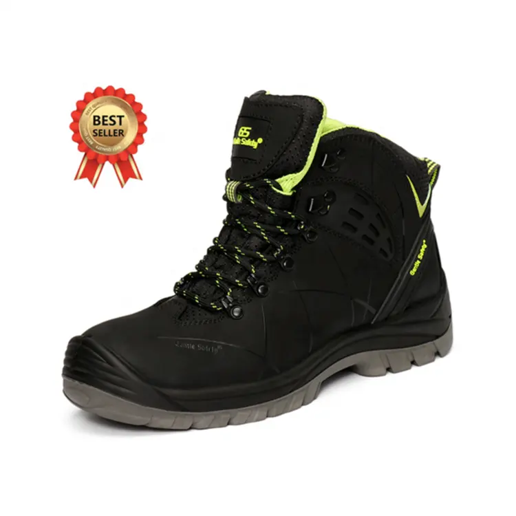 Working safety shoes nubuck leather safety boots with CE certificate