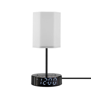 Lámpara de Noche <span class=keywords><strong>con</strong></span> Cargador, Batería de Respaldo, Carga Rápida, <span class=keywords><strong>Enchufe</strong></span> USB, Regleta de Corriente, Lámpara de Mesa de Hotel <span class=keywords><strong>con</strong></span> Estación de Carga - Product Image 1