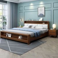 Cadre de lit king-size moderne en bois massif avec rangement multifonctionnel, approvisionnement direct usine, personnalisable, fabricants en gros