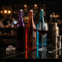 Bouteille en verre vide personnalisée pour spiritueux, 500ml, 700ml, 750ml, transparente, pour Vodka, Whisky, Gin, Brandy, avec bouchon en liège