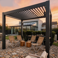Cabina de Piscina con Estructura de Aluminio, Ducha, Vestidor, Banco, Almacenamiento, Muebles de Exterior, Tumbonas, Área de Bronceado, Cubierta para Sombrear
