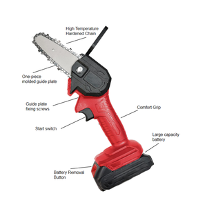 เลื่อยโซ่ไฟฟ้าขนาดเล็กพกพา Ananke Tools ใช้แบตเตอรี่ลิเธียม สำหรับงานไม้ ใช้งานมือเดียว DIY ระดับอุตสาหกรรม OEM บาร์นำขนาด 4 นิ้ว กำลังไฟ 550 วัตต์ - Product Image 3