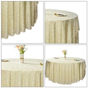 Custom Jacquard <b>Tablecloth</b> <b>Round</b> Printed Wedding Black Polyester <b>Table</b> Cover <b>for</b> Banquet - Product Image 4