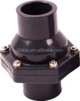 Sampel GRATIS Katup Cut-off Dn20 hingga Dn150 Satu Arah Tanpa Balik Flap slip Mini UPVC Plastik Swing Check Valve