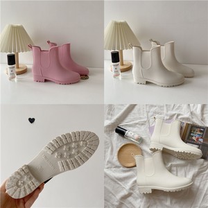 Botas de Lluvia Cortas de PVC para Mujer, Impermeables, Antideslizantes, de Goma, Tipo <span class=keywords><strong>Chelsea</strong></span>, para Viajes, para Todas las Estaciones - Product Image 2