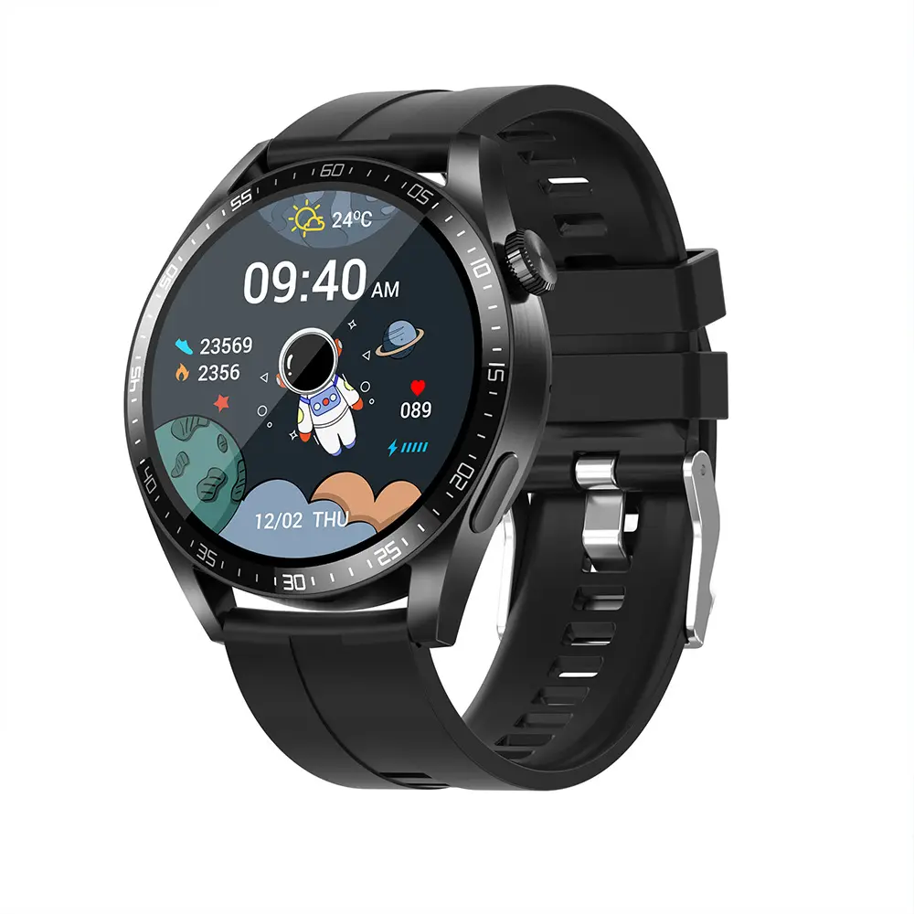 GT3 jam tangan pintar panggilan BT NFC jam tangan pintar pria mode musik pemutar MP3 gelang kebugaran olahraga Reloj untuk jam tangan Huawei untuk iphone