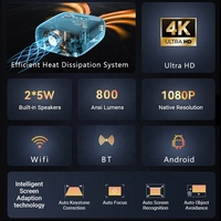 Projecteurs Google TV personnalisés 4K 800 ANSI Lumens WiFi Android Smart TV Movie Video Proyector Projecteur 4k Home Theater