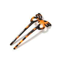 Épingle à cheveux papillon Sheyi style rétro français et Hong Kong, polyvalente et tendance, en acétate, 11,7 cm, pour chignon haut de gamme