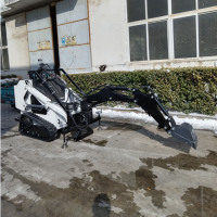 Prix d'usine bon marché Mini chargeuse sur chenilles Skid Steer Chargeuses sur support avec différents accessoires
