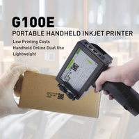 Para Docod portátil de mano G100E impresora de inyección de tinta 12,7mm máquina de codificación por lotes código Qr Número de serie fecha de caducidad Tij características Rico