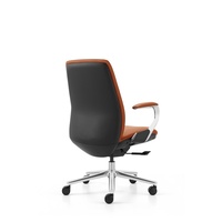 Chaise de bureau ergonomique de luxe moderne en cuir de qualité commerciale contemporaine