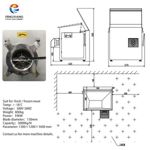 19kw Fresh / Frozen <b>Meat</b> <b>Grinder</b> Machine 3000Kg/H Industrial <b>Meat</b> Mincer Machine - Product Image 5