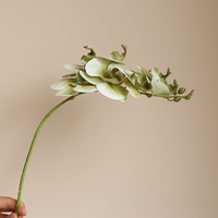 Orchidée papillon en soie faite à la main, faible MOQ, un seul tige, plusieurs couleurs, pour décoration intérieure, mariage, fête, toucher réel, Fête des Mères, Noël