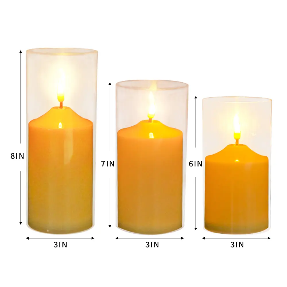 Neu einführung Fernbedienung Beige Candle Light mit Lampen schirm für die Inneneinrichtung