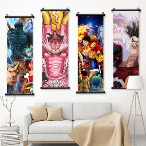 One Pieces cartoon scroll surrounding hanging Painting Room Decoration Wall Art Canvas Anime Poster