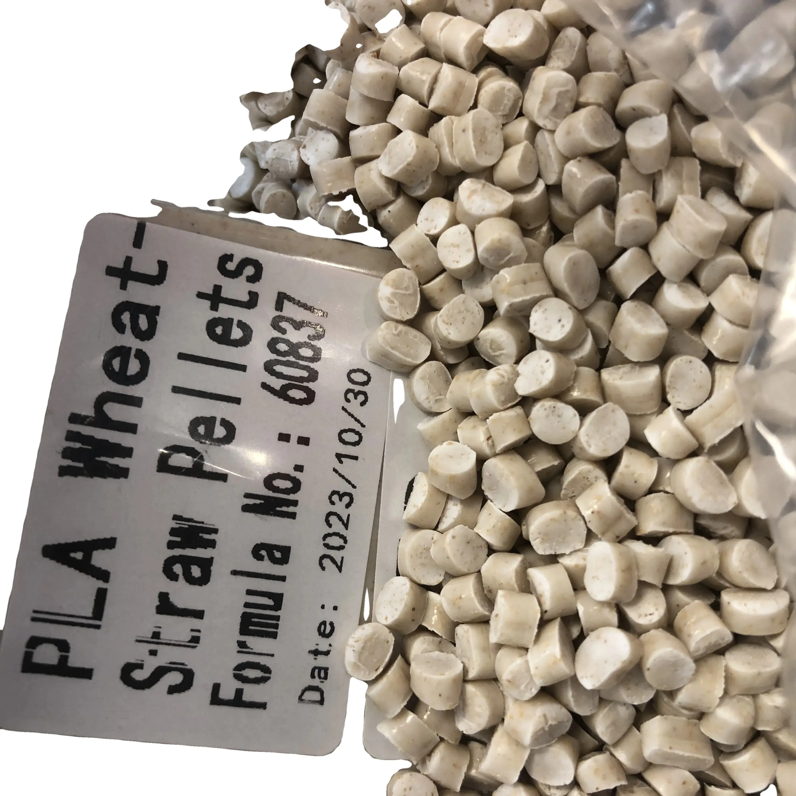 Polylactice axit PLA hỗn hợp rơm lúa mì hợp chất viên đầy đủ vật liệu phân hủy sinh học tinh bột ngô tùy chỉnh trộn tập quán rộng