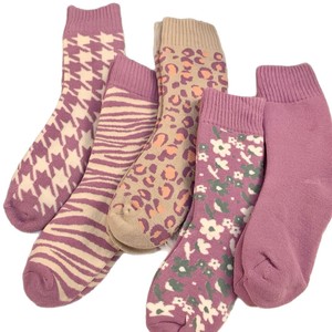 ถุงเท้ายาวถึงเข่าสำหรับผู้หญิงในฤดูหนาว บุขนหนา สีม่วง สไตล์ญี่ปุ่น ให้ความอบอุ่น เหมาะสำหรับการนอนหลับ ฤดูใบไม้ร่วงและฤดูหนาว หลังคลอดบุตร - Product Image 3