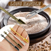 Cuillères portables en alliage de zinc, cuillères à thé, accessoires pour fumeurs, cuillères doseuses pour médicaments, mini pelle métallique, cuillère à épices avec trou de suspension