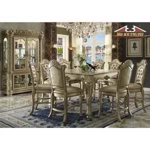 Longhao 2023 ultima sedia da pranzo e da tavolo nuovo design stile americano unico francese classico tessuto di lusso set da pranzo