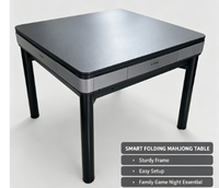 Mesa de Mahjong Automática con Agitador Silencioso y Rápido, Mesa de Juego Eléctrica para Cuatro Jugadores, para Entretenimiento en el Hogar