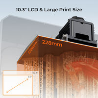 Impresora 3D de Resina Creality HALOT-MAGE PRO 8K, Alta Velocidad de 170 mm/h, con Bomba de Resina Automática, Purificador de Aire, Pantalla LCD de 10.3 Pulgadas, 228*128*230 mm