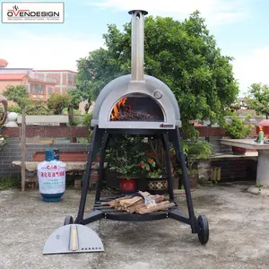 Di alta qualità singolo all'aperto <span class=keywords><strong>forno</strong></span> per Pizza <span class=keywords><strong>a</strong></span> <span class=keywords><strong>legna</strong></span> nuovo Design <span class=keywords><strong>con</strong></span> alimentazione manuale in acciaio inox Freestanding-per OEM/ODM - Product Image 1