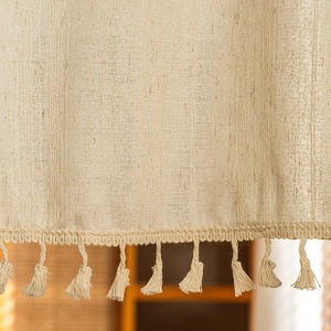 XinLan Cantonnière à franges semi-transparente <span class=keywords><strong>sans</strong></span> perçage, à passe-<span class=keywords><strong>tringle</strong></span>, demi-rideau pour cuisine et salle de bain, rideau d'intimité sur mesure pour <span class=keywords><strong>baie</strong></span> vitrée - Product Image 3
