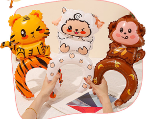 Động vật lớn Headband tóc phụ kiện bóng bay mới ban đầu thiết kế phong cách lá bóng bay - Product Image 1