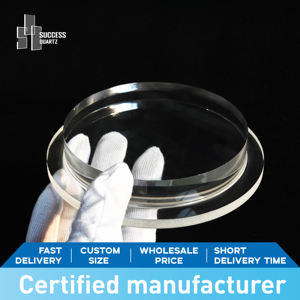 Pelat kaca silika <span class=keywords><strong>Quartz</strong></span> tahan panas kustom UV sukses pelat kuarsa kuarsa kuarsa kaca bening pelat bor - Product Image 3