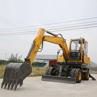 Mini-pelle à roue SD40W-7 équipée d'un grand godet de 4 tonnes