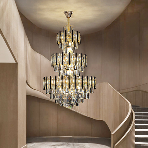 Lustre décoratif en cristal moderne <span class=keywords><strong>de</strong></span> luxe pour salle <span class=keywords><strong>de</strong></span> banquet d'hôtel, salon, villa, duplex, escalier, style nordique - Product Image 3