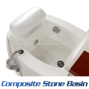 Sillón de Pedicura Multifuncional BonnieBeauty con Masaje, Tapizado en Cuero PU y Tubo de Chorro sin Tuberías - Product Image 5