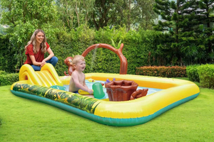 Bán buôn trẻ em Inflatable rừng phiêu lưu động vật phun hồ bơi Inflatable Kiddie phun lội với trượt nước - Product Image 6