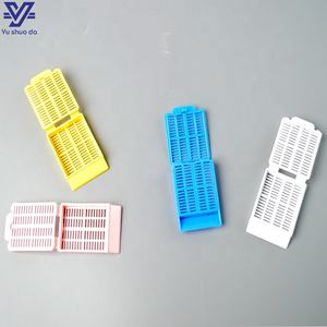 조직학 실험실 일회용 프로세스 백 버클 분할 30 도 스트립 구멍 슬리브 생검 임베딩 카세트 - Product Image 3