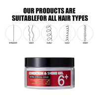 Gel per Acconciature OEM Private Label Biologico ad Alta Lucentezza, Lunga Durata, Tenuta Extra Forte, per Capelli Ricci, Crespi e Barba, Unisex