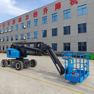 Elevador de tijera eléctrico articulado Hitop 10m 12m 14m 16m Plataforma DE TRABAJO aérea autopropulsada Elevadores de pluma telescópicos Precio - Product Image 3