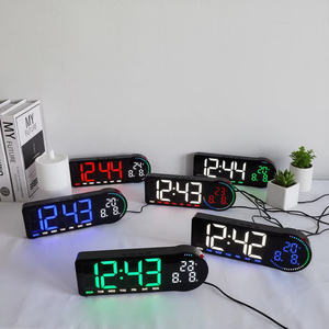 Nouvelle <span class=keywords><strong>horloge</strong></span> murale numérique intelligente <span class=keywords><strong>à</strong></span> LED avec alarme, affichage de la température, affichage des secondes en matrice de points, <span class=keywords><strong>calendrier</strong></span>, montre électronique, décoration de la maison - Product Image 4