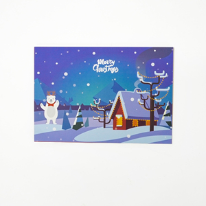<span class=keywords><strong>Tarjeta</strong></span> de felicitación navideña roja y blanca, tarjetas navideñas perfectas para saludar, ambiente festivo, <span class=keywords><strong>tarjeta</strong></span> navideña de invierno para familiares y amigos - Product Image 3