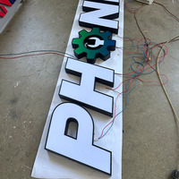 Lettres encastrées LED en acier inoxydable, effet halo rétroéclairé, lettres lumineuses personnalisées, logo 3D pour salon de beauté