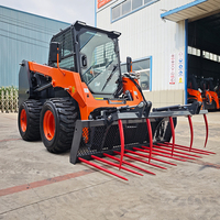 Chargeuse compacte sur pneus Derette certifiée CE avec moteur diesel Yanmar, hydraulique à haut débit, 4x4, prix usine