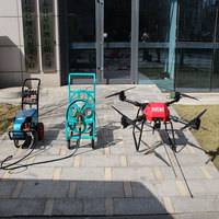 Drone de nettoyage pliable en fibre de carbone Aolan, nettoyeur de façade haute pression, UAV pour le nettoyage des toits de bâtiments et des panneaux solaires