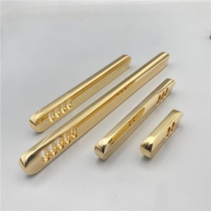 가벼운 고급 아연 합금 유리 다이아몬드 가구 캐비닛 도어 서랍 골드 핸들 침실 주방 당겨 - Product Image 6