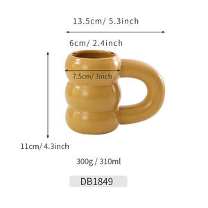 Taza de Cerámica Personalizada, Estilo Nórdico, Acabado Mate, con Asa, Regalo para Parejas, Diseño de Alta Calidad, Venta al Por Mayor - Product Image 2