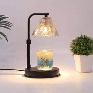 Crystal <b>Shade</b> Adjustable <b>Candle</b> Warmer <b>Lamp</b> with Wooden Base Eco-Friendly LED Warm White (3000K) Modern Design for Bedroom Use - Product Image 6