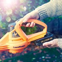 Souffleur de feuilles sans fil Lawnmaster 24V avec batterie Souffleur de jardin léger alimenté par batterie CLBL2406